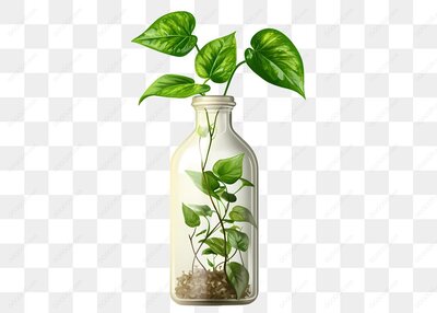 植物在瓶中生长