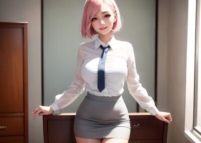 美女系系微笑短发腿