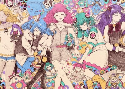 星闪光之美少女动漫耳朵蓝头发脸红靴子头发