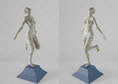 HARU_MONUMENT女人体艺术雕塑像3D模型FBX素材