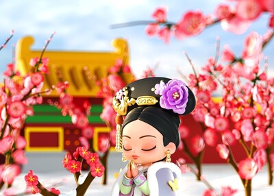 甄嬛传二代IP盲盒3D立体卡通视觉设计[4p]