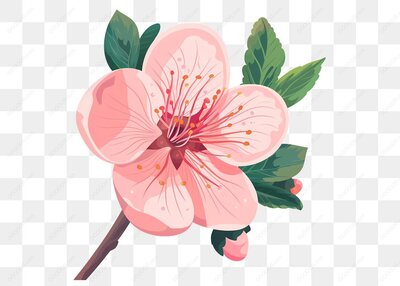 粉色花朵插图