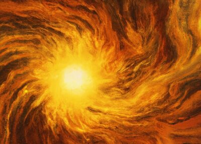 绘画空间空间艺术超现实太阳星星火耀斑