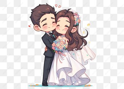 情侣婚礼幸福拥抱