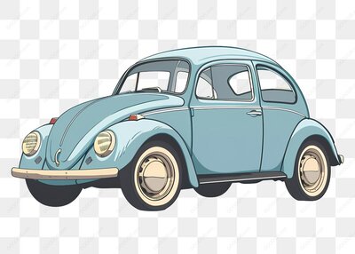 经典蓝色老款汽车