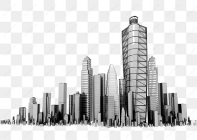 现代城市天际线