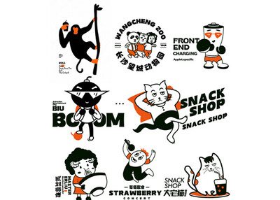 卡通LOGO设计 红动优学学员作品