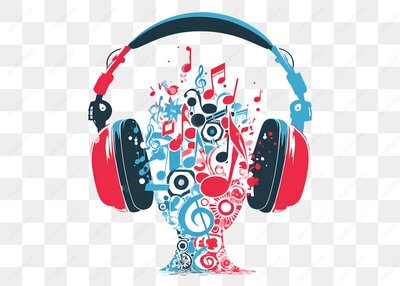 音乐与耳机融合图