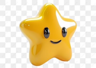 黄色笑脸星星角色