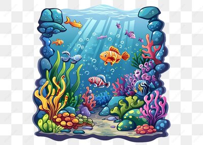 海底彩色鱼群