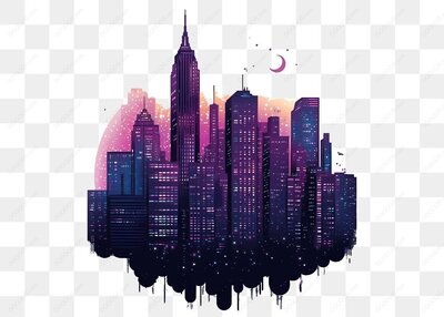 夜晚城市天际线-2