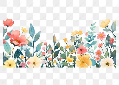 多彩的花朵插图