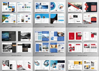 20款优质企业画册宣传册矢量AI模板素材