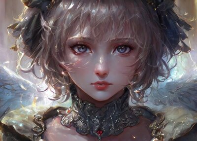 4K美女插图翅膀