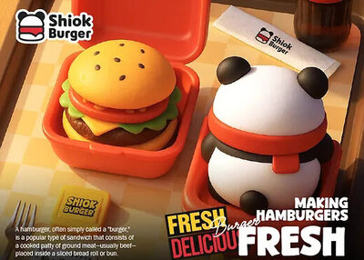 新奇汉堡 餐饮熊猫IP全案设计[15P]